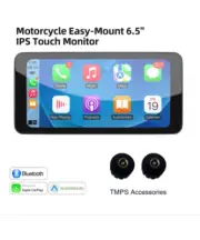 6.5'' Waterproof Motorcycle Monitor – Tire Pressure Display, CarPlay & Android A
