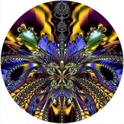 Slipmat Slip Mat Scratch Pad Felt for Any 12" LP DJ Vinyl Turntable Record Player Custom Graphical - Fractal 7