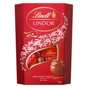 Lindt LINDOR Milk Chocolate Cornet 50g