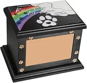 Cremation Urn for Dogs Cat Ashes Keepsake Box Wood Commemorate with Photo Frame Supplies Pet Memorial Box Dog Urn for Ashes
