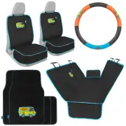 Scooby Doo Dog Car Seat Covers Gift Bundle Set Floor Mats Steering Wheel Cover