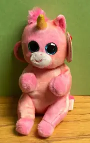 Ty Beanie Baby Bellies - SKYLAR the Unicorn (Plastic Key Clip - 4 Inch) NEW 2023
