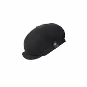 Flat Cap 8 Panels Newsboy Peaky Blinders Baker Golf Driving Boy Mens Beret Black