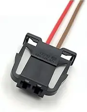 2Pin 1J0972923 Auto Wireless Bass Horn Plug Electronic Connector Wiring Harness Pigtail Compatible with Sundries Light Box 1J0 972 923