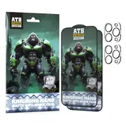 For iPhone 15 Pro 2 PCS Atouchbo Flexible Ceramic Nano Glass Film AG Matte/Anti-Glare Screen Protector + 2PCS Camera Lens