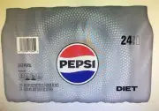 DIET PEPSI BEVERAGE, PLASTIC BOTTLES (16.9 fl. oz, 24 BOTTLES) ZERO CALORIES