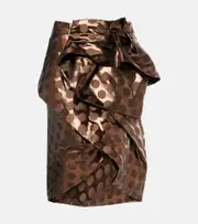 [Dries Van Noten] Dries Van Noten Lamé midi skirt AU 10 brown