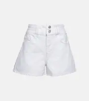 [Frame] Frame Triple-stitch high-rise denim shorts 25 white