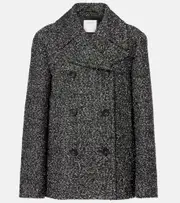 [Sportmax] Sportmax Olaf wool and cotton-blend coat UK 10 black