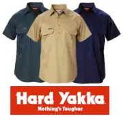 HARD YAKKA - DRILL CLOSED FRONT SHORT SLEEVE MENS WORK SHIRTS - Y07540