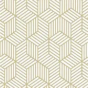 Livebor Gold Peel and Stick Wallpaper - Geometric Hexagon Peel and Stick 17.7" x 78.7" Removable Modern Stripe Contact Paper