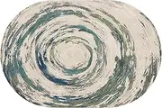 Modern Design Living Room Balcony Dining Office Playroom Kitchen Floor Decor Area Rugs 100x160cm Oval Washable Bedside Non-Slip Large Carpet(3ft×5.2ft/90×160cm)