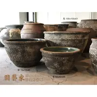 在飛比找蝦皮購物優惠-【園藝家景觀資材網】落灰陶花器花盆＊落灰陶13033 碗缽 