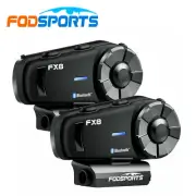 2X FX8 2000M Bluetooth Motorcycle Helmet Intercom Motorbike Headsets 8 Way FM AU
