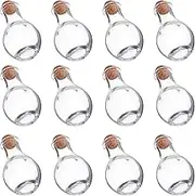 Cabilock 30pcs Mini Glass Wishing Bottles with Cork Stoppers DIY Craft Jars for Home Decor Essential Oils and Perfumes Portable Transparent Mini Containers