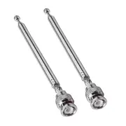 2Pcs/Set 7 Sections VHF/UHF/AM/FM BNC Connector Telescopic Antenna Accessories