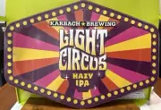 Karbach Circus BEER Sign Tin Tacker Metal 20"X14" Retired BEER HOUSTON BREWERY