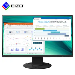 EIZO FlexScan EV2460 黑色 24型/低藍光低閃頻護眼/薄邊框