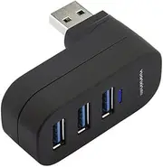 USB Port Splitter, 3 Port USB 3.0 Expander Splitter [90°/180° Degree Rotatable] for Laptop, Xbox, Wii, PS3, PC, MAC, Mac Book, Tablet, Tab, Console, Printer, Camera(Black)