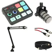 Rode Streamer X Audio Interface and Video Capture Card with PodMic Dynamic