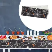 Table Decorations Halloween Runner Themed Tablecloth Spider Web Pattern