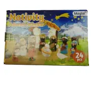 Nativity Toy Advent Calendar Christmas 24 Days Resin Countdown Colorful Statues