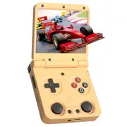 "Miyoo Flip V2 Handheld Game Console, 3.5"" IPS, 2.4G/5G WiFi, 3000mAh, 20+ Emulators - Yellow"
