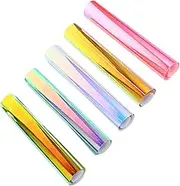 COHEALI 5pcs Rainbow Effect Self Adhesive PVC Vinyl Films Colorful Transfer Membrane for DIY Crafts Home Decor and Custom Designs Easy to Cut and Apply for Festive Projects