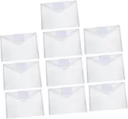 ERINGOGO 10 Pcs Clear Plastic File Bags A4 Document Storage Office Folder Organizer Document Holder Bag Random Style