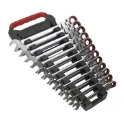 Sealey Flexi-Head Ratchet Combination Spanner Set 12pc Metric Platinum Series AK