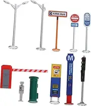 WEKAMOS Educational Traffic Facility Model Set Mini Road Sign Safe Learning Features