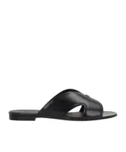 Loro Piana Vera Cross-Over Strap Sandals 36,37.5,38.5,37,38,39,40,41 black