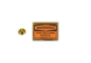pins pin's badge metal lapel hat button warning start