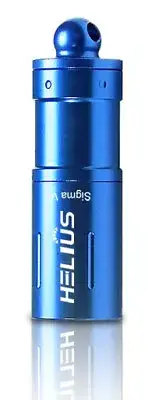 Rechargeable LED Blue Keychain Flashlight - USB 130lumen Waterproof by Helius