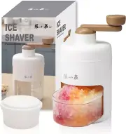 Manual Ice Shaver Machine - Portable Hand-Cranked Snow Cone Maker, BPA Free