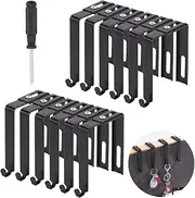 WEBEEDY 12 PCS Adjustable Cubicle Hanger with 1 Screwdriver Metal Universal Cubicle Hooks Door Mirror Hangers Adjusted to Fit 3.7 to 5.5 CM Thickness Panels for Wall Panel