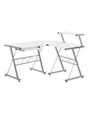 [Artiss] L-Shape Computer Desk in White