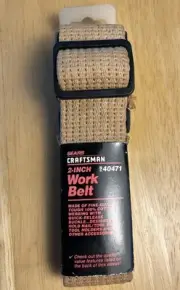NOS Sears Craftsman 2 Inch Work Belt 100% Cotton Webbing Brown Tool Bag Holder