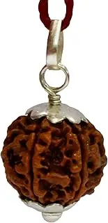 [Divya Shakti] Five Face / 5 mukhi Nepali Rudraksha Silver Pendant For Men and Women (20 M.M)