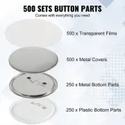 2.25 Inch For Button Badge Components 500 Set Supply for DIY For Button Maker