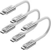 240W USB C to USBC Cable 30cm, SUMPK Short USB C Cable Fast Charging Cord Compatible with iPhone 15/15 Pro Max, Samsung Galaxy S23 S22 S21 S20 Note 20, Pixel