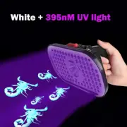 White 395nM UV Blacklight Portable Headlamp Scorpions Detector Purple Headlight