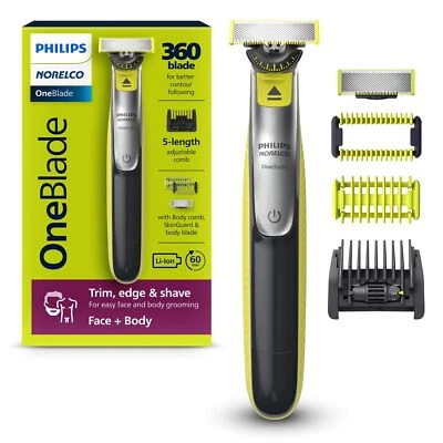 Philips Norelco - OneBlade 360 Face + Body - Hybrid Electric Trimmer & Shaver