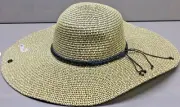 CALIA Women's Floppy Hat, Natural Black, One Size