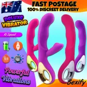 Large Rabbit Vibrator Dildo G Spot Clitoris Stimulator Clit Female Wand Sex Toy