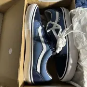 Vans "Skate Old Skool" Sneakers (Navy/White) Classic Skate Shoes Men's Size 11M