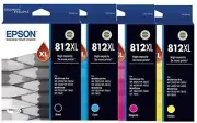 A Set Genuine Epson 812XL Ink Cartridges Workforce Pro WF3820 WF4830