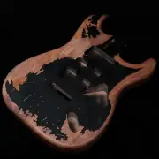 Heavy Relic Stratocaster Guitar Body, Alder Very Resonant - Black