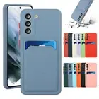 For Samsung Galaxy S23 Ultra/S23+/S22/S21+/S20 Card Holder Shockproof Case Cover