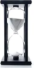 JIEHET 30 Minutes Hourglass Sand Timer, Hour Glass with Sand Decoration for Kids, Sand Clock Watch for Room Birthday Tea Coffee Table Book Shelf School Game Ornament Wooden (White Sand)